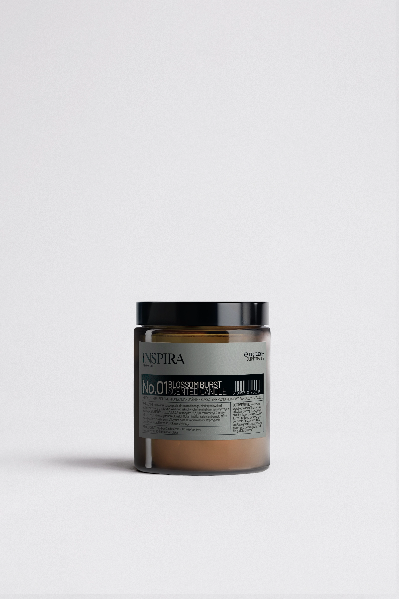 Świeca sojowa zapachowa o kwiatowym zapachu 180 ml