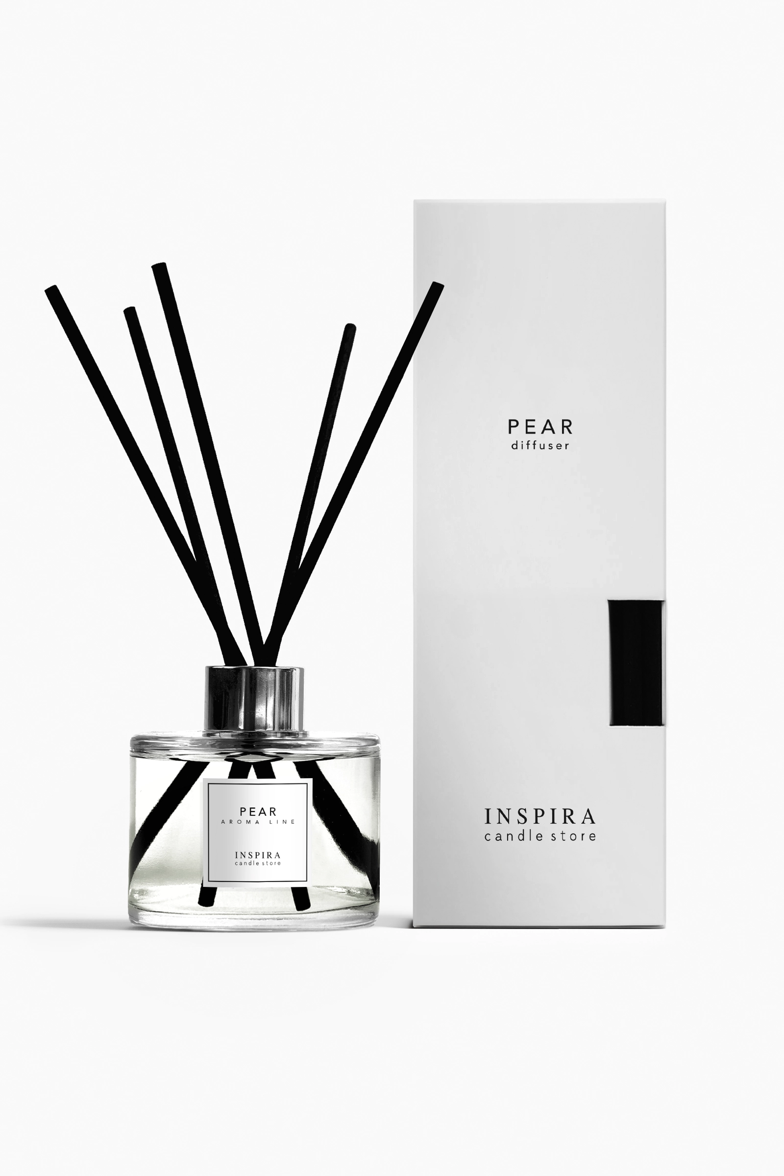 dyfuzor zapachowy patyczkowy o zapachu gruszki w szklanej butelce 100 ml