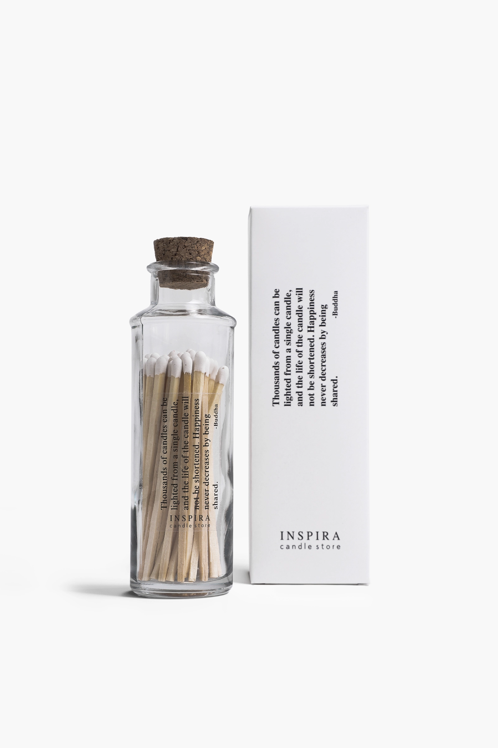 Zapałki długie Long Matches 50 sztuk w butelce z potarką, w opakowaniu