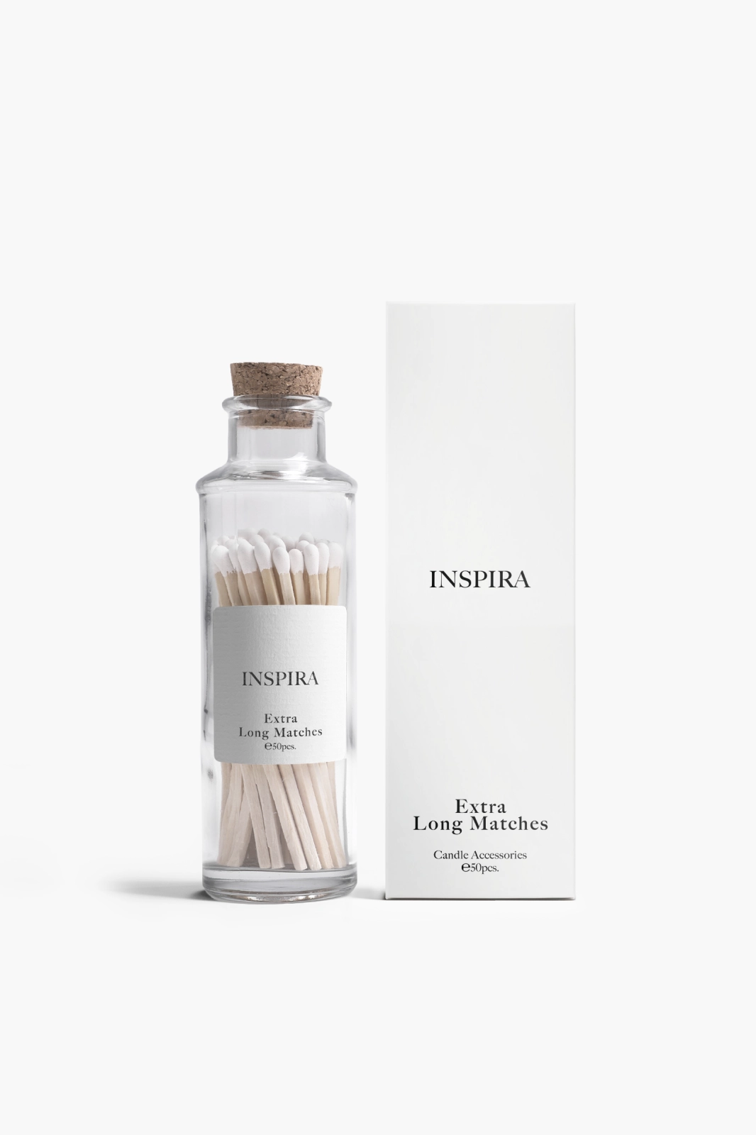 Zapałki długie Long Matches 50 sztuk w butelce z potarką