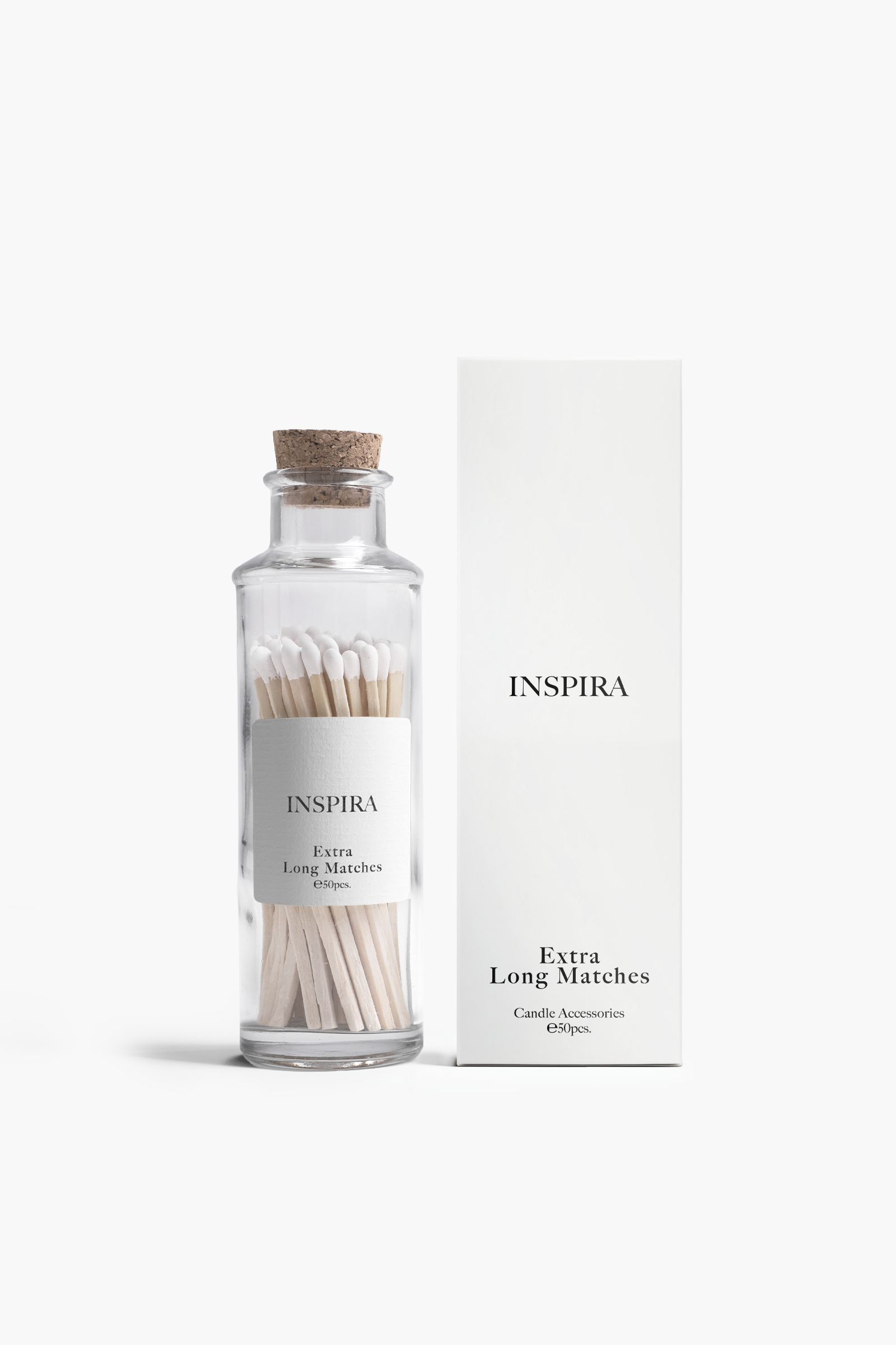 Zapałki długie Long Matches 50 sztuk w butelce z potarką