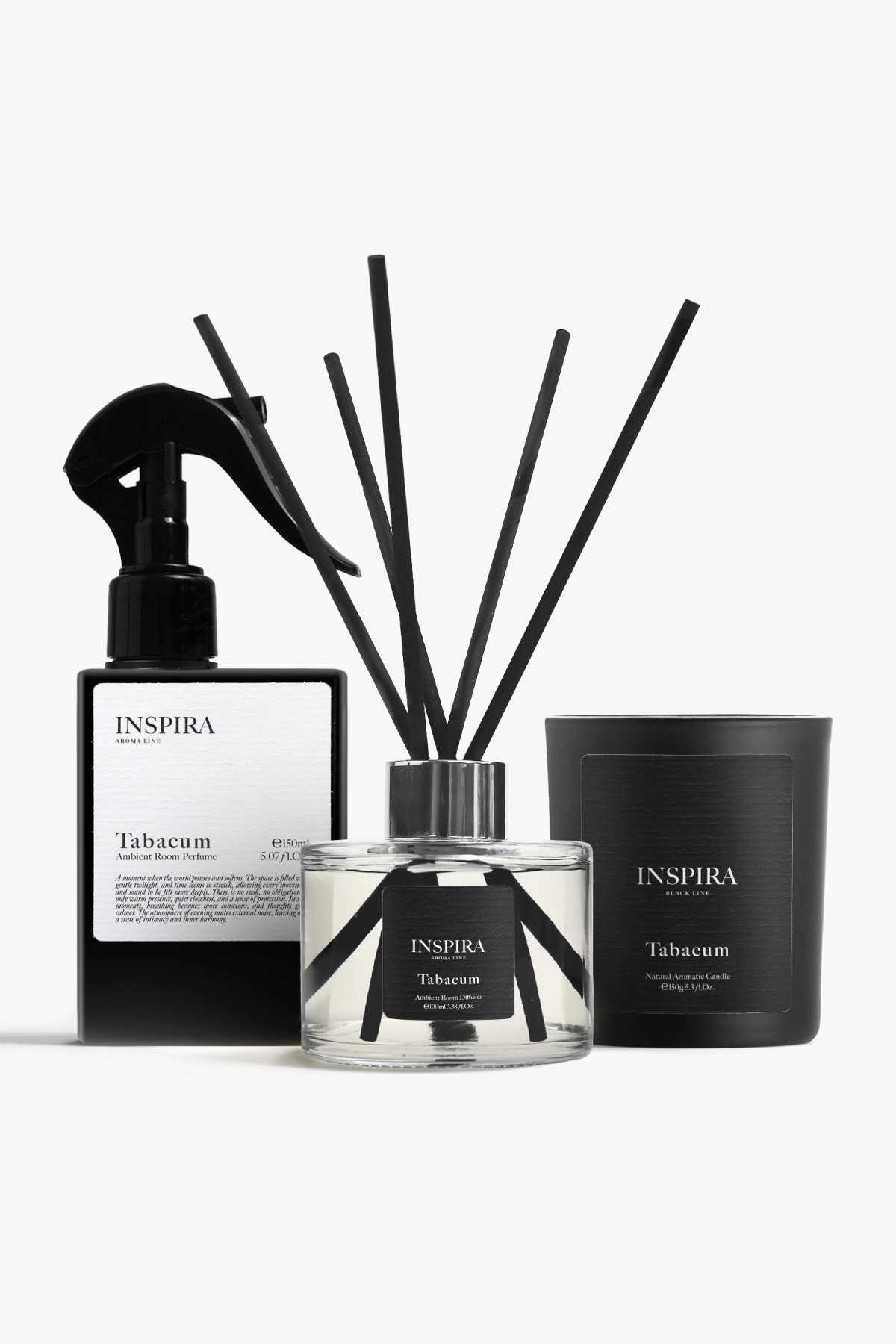 Zestaw: świeca, dyfuzor i perfumy do wnętrz