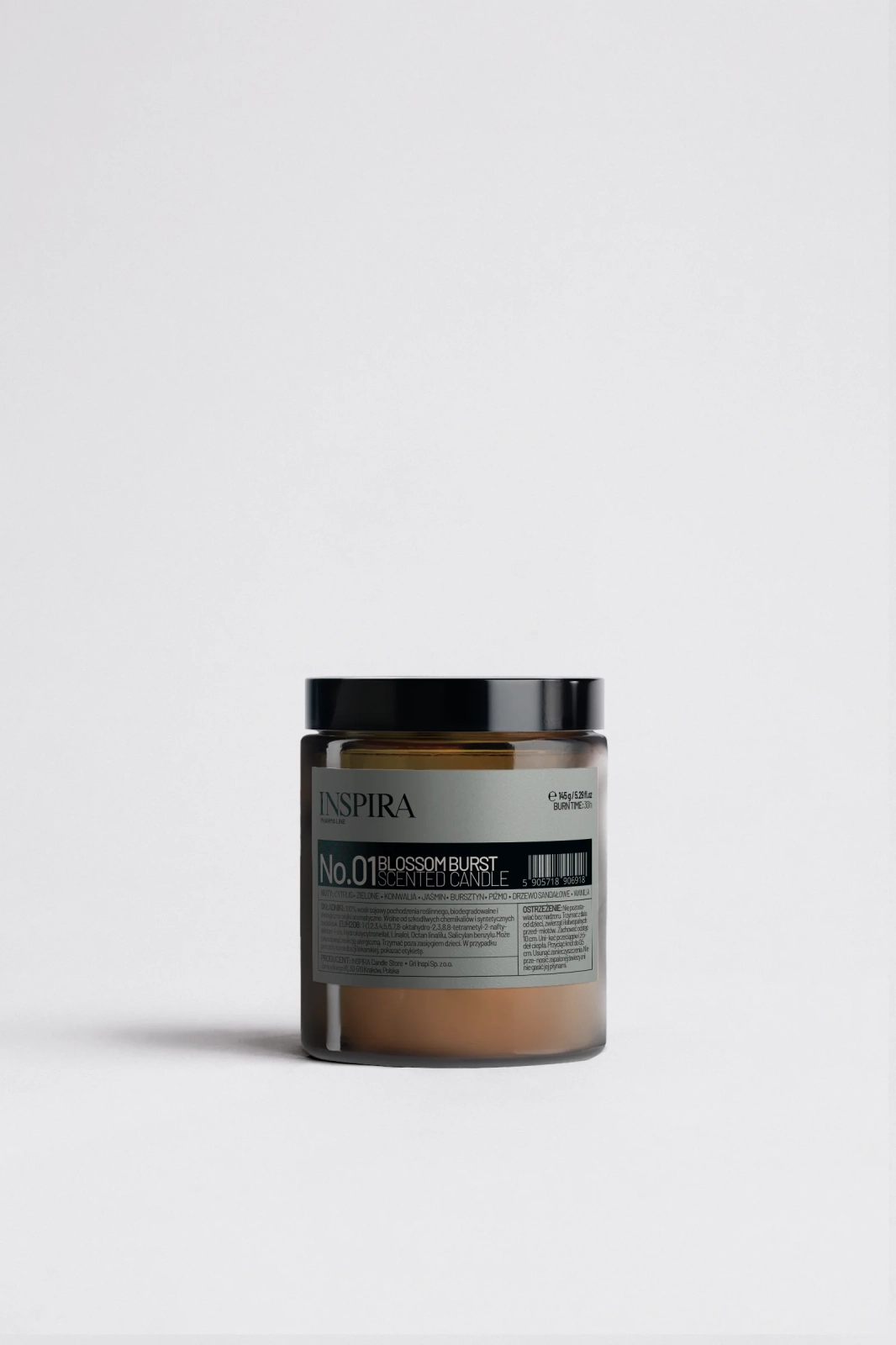 Świeca sojowa zapachowa o kwiatowym zapachu 180 ml