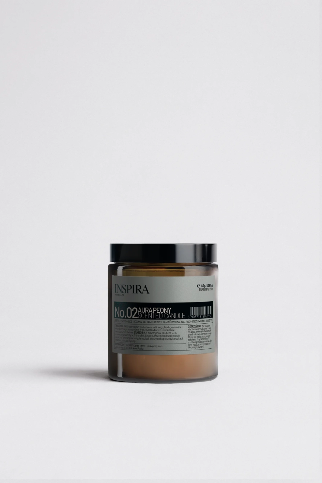 Świeca sojowa zapachowa o zapachu piwonii 180 ml