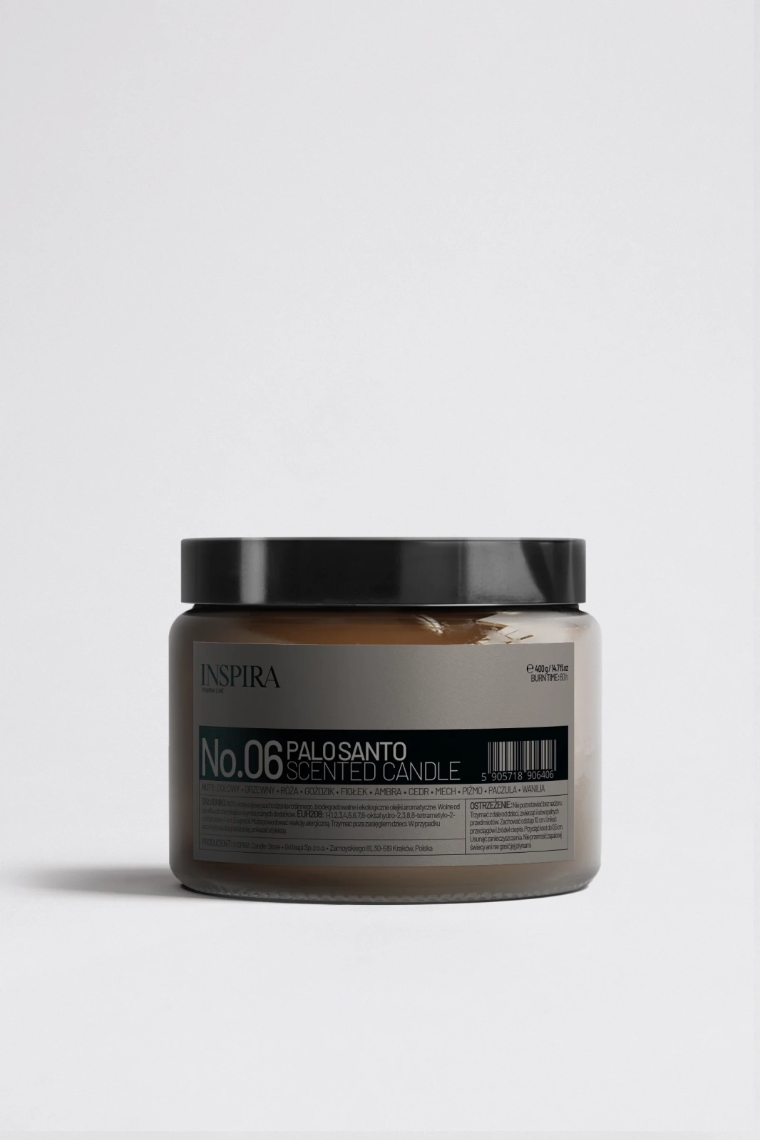 Duża świeca sojowa zapachowa palo santo 500 ml 3 knoty